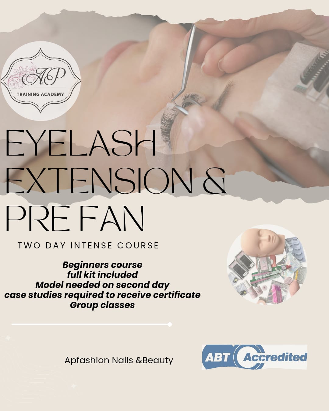 Classic lash & pre fan Training Course
